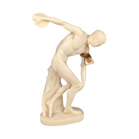 Vintage Discobolus Statue: Classical Greek Discus Thrower Sculpture - Picture 8 of 8